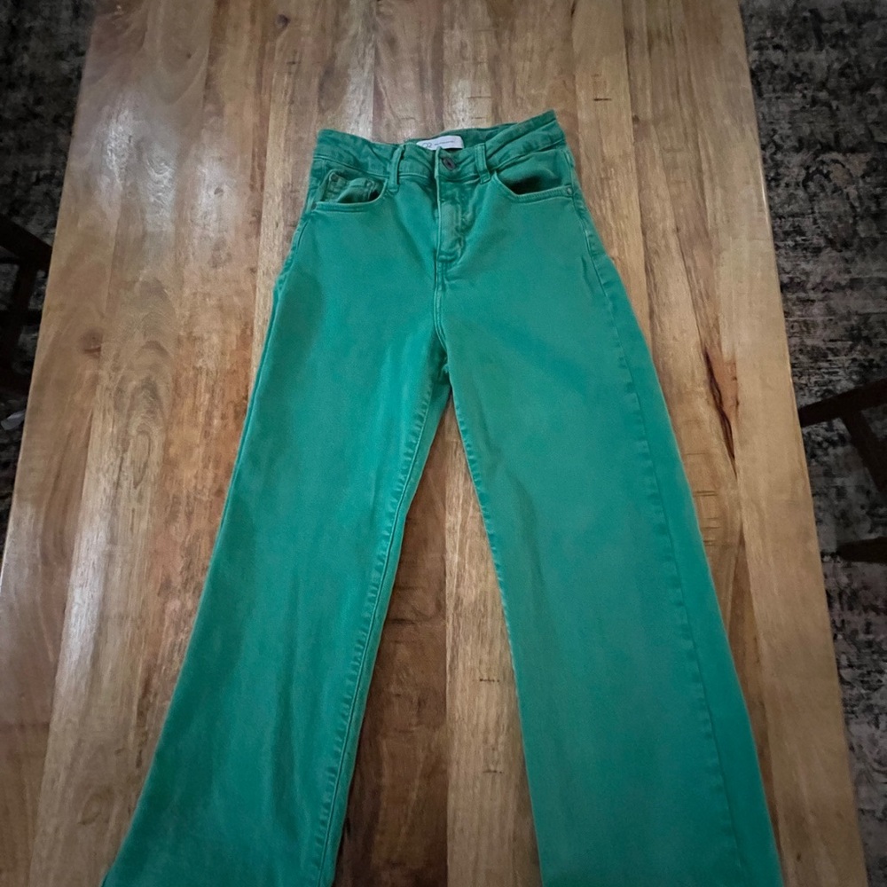 Q2 Green Flare Women's Jeans